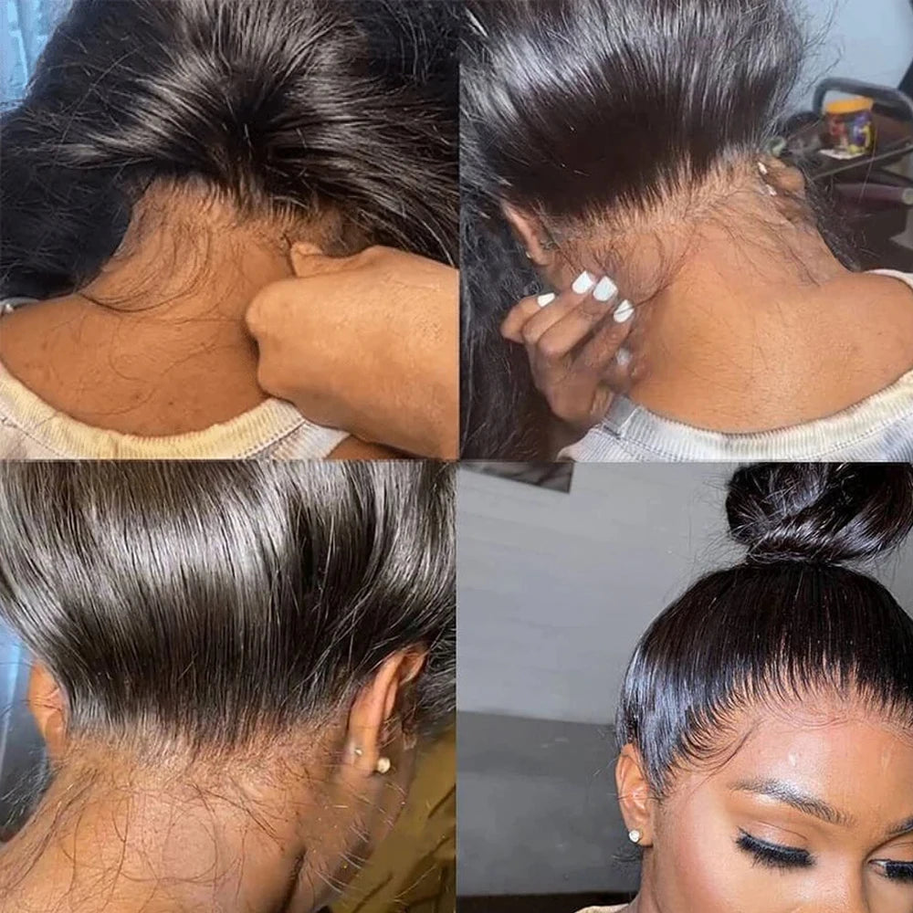 250 Density Invisi Strap 360 Full Lace Glueless Wig Invisible Drawstring Frontal Wig 30 Inch straight Lace Front Wig Human Hair