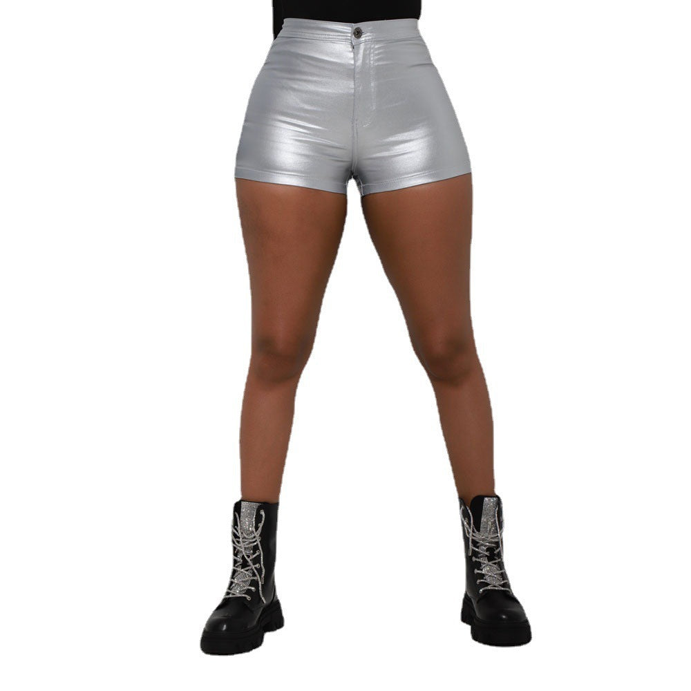 New Women's Metallic Candy-colored Shorts