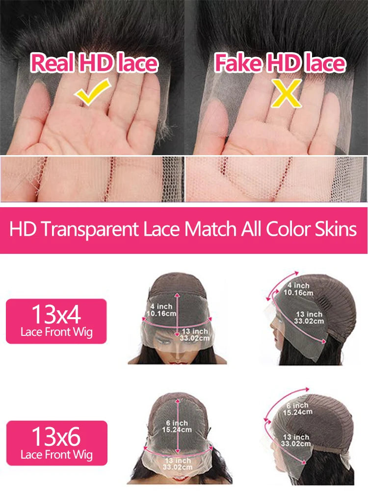 Loose Wave 250 Density 13x6 HD Lace Frontal Wigs Loose Waves Wig Human Hair Brazilian Loose Deep Wave 30 40 inch Wigs