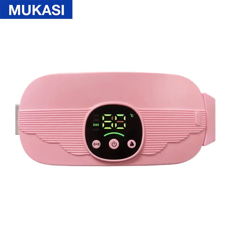 Menstrual Heating Pad Smart Warm Palace Belt Waist Vibration Massage Device Abdominal Massager for Cramps Period Pain Relief