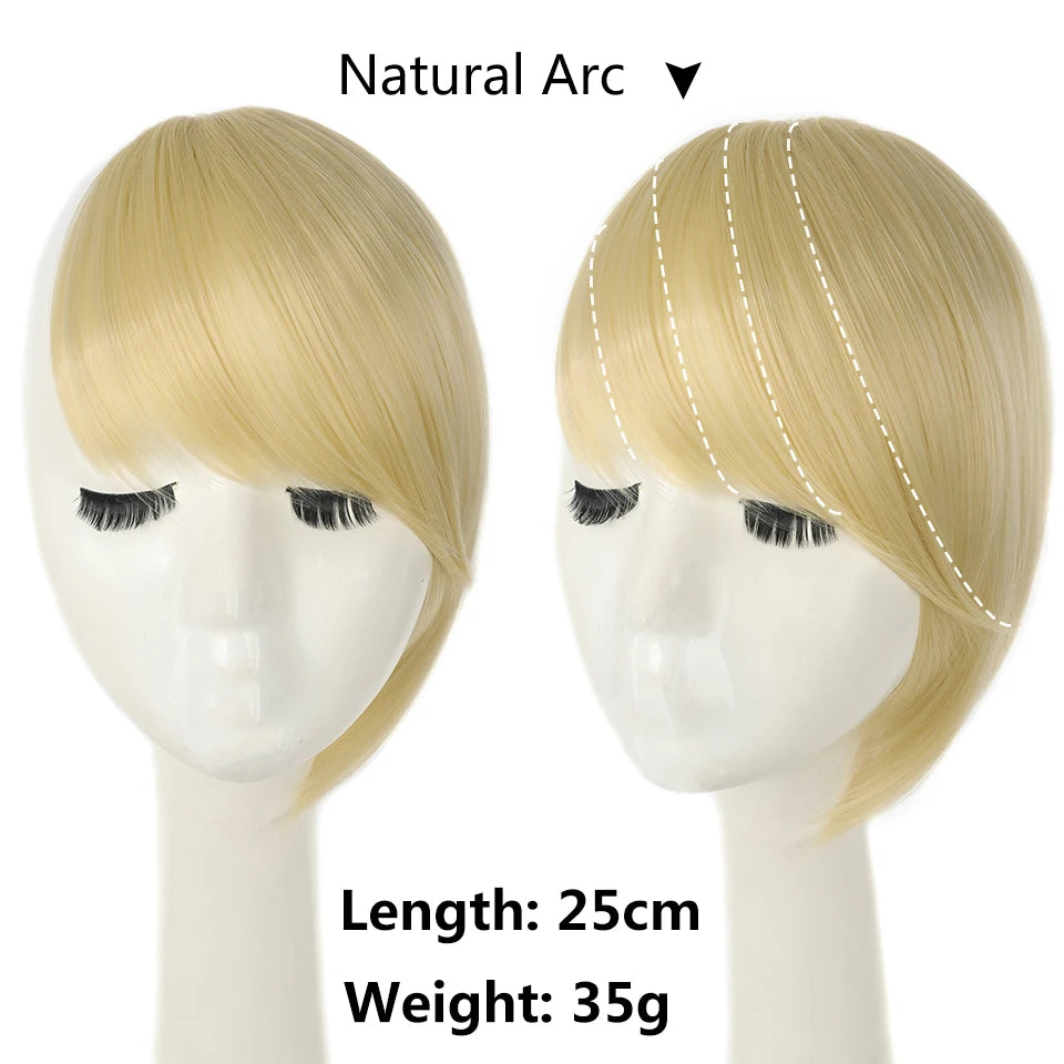 LUPU Synthetic Side Bangs Hair Extensions Clip In Side Bangs Fake Fringe Hairpiece High Temperature Black Blonde False Hair