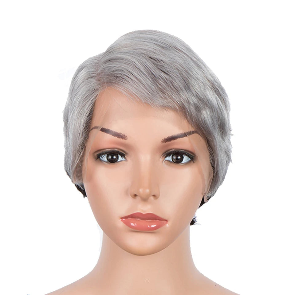 Lekker Wear to go Short Pixie Cut 13X6x1 Part Lace Front Human Hair Wigs For Women Glueless Brazilian Remy Hair Colored Bob Wigs