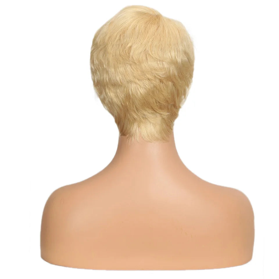 Lekker Wear to go Short Pixie Cut 13X6x1 Part Lace Front Human Hair Wigs For Women Glueless Brazilian Remy Hair Colored Bob Wigs