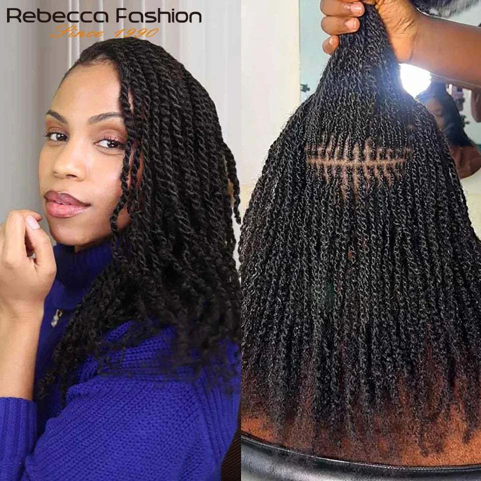 Afro Kinky Bulk Braiding Hair Extensions – Rebecca Fashion Lightweight, Natural Colors for African Braids & Casual Wear