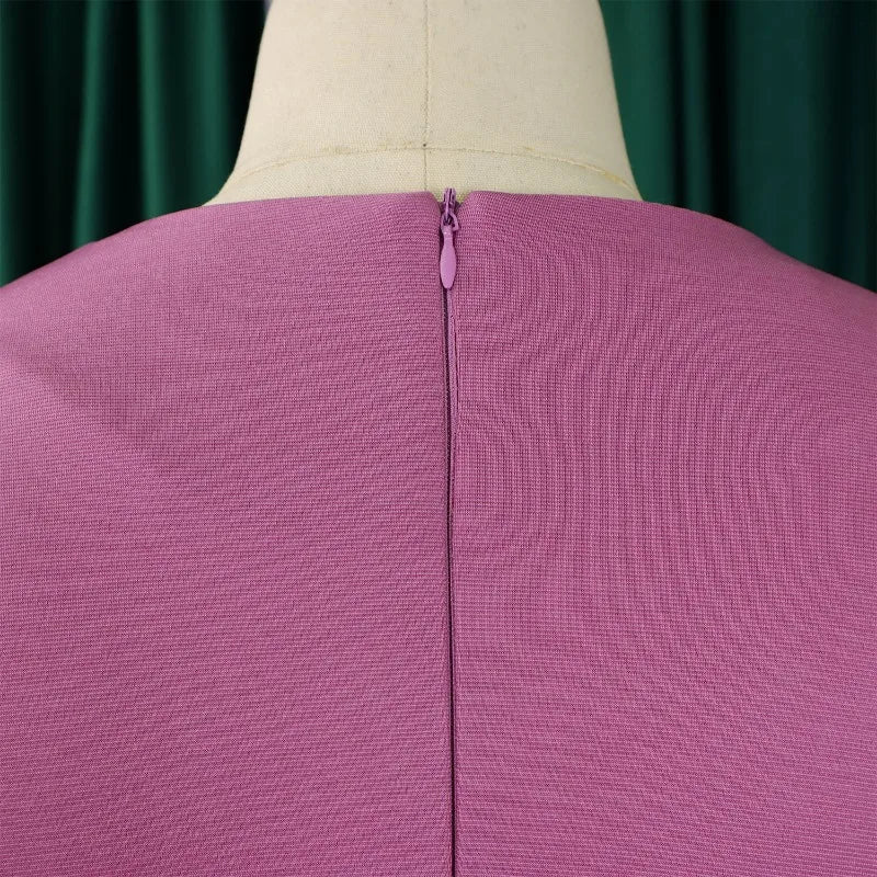 2025 Elegant Church Dresses for Women 3/4 Sleeve A Line With Waist Belt Classy Modest African Female Gowns Office Ladies Event