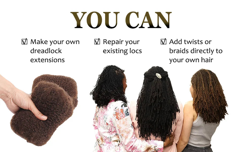 Afro Kinky Bulk Braiding Hair Extensions – Rebecca Fashion Lightweight, Natural Colors for African Braids & Casual Wear