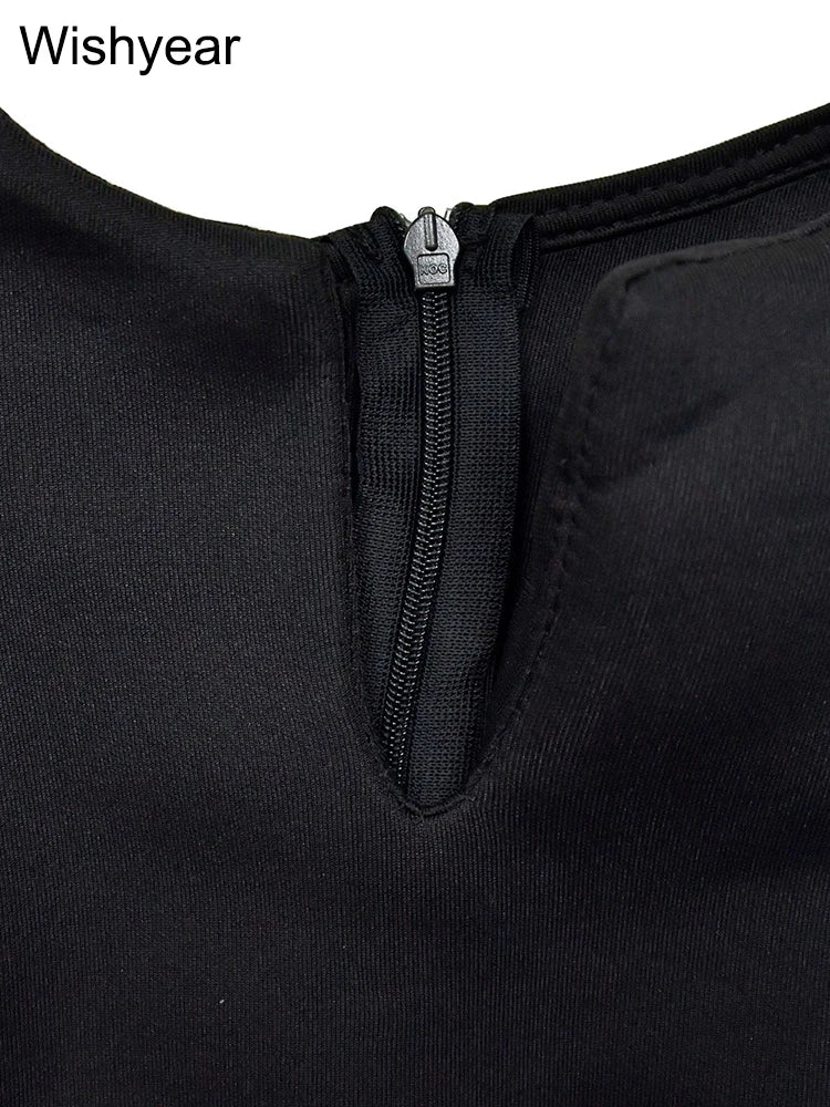 Sexy Flare Short Sleeve High Side Split Ruffles Bodycon Midi Dress Women Autumn Evening Wedding Party Birthday Vestidos Elegant