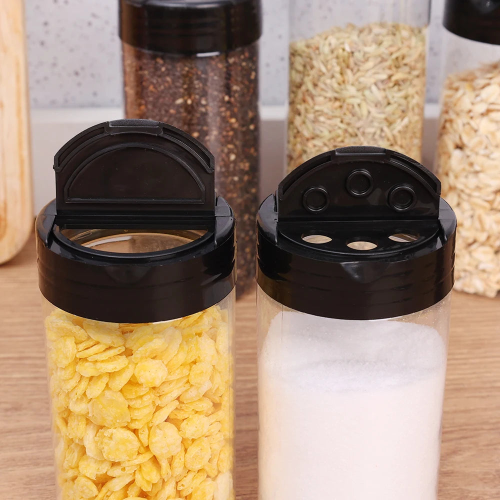 24-1PCS Transparent Seasoning Jars Reusable Large Empty Spice Condiment Storage Bottles Season Powder Containers Box For Kitchen