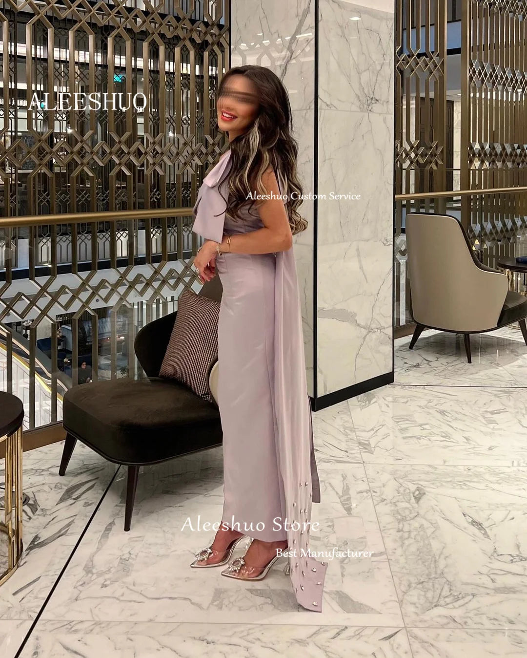 Saudi Arabia Mermaid Evening Dresses with Slit One Shoulder Tight Long Formal Party Dress Prom Gown Customizedفساتين السهرة