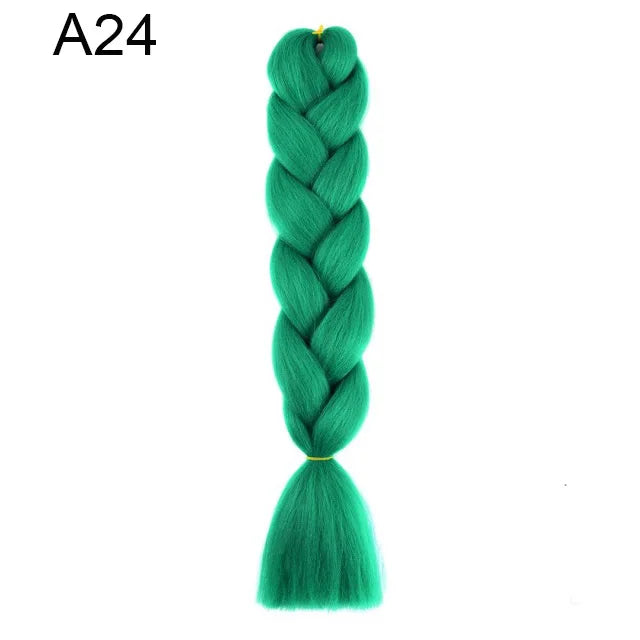 Synthetic Ombre Braiding Hair 24Inch 1Pack Pre Stretched Box Jumbo Colorful Crochet  Extensions for Women