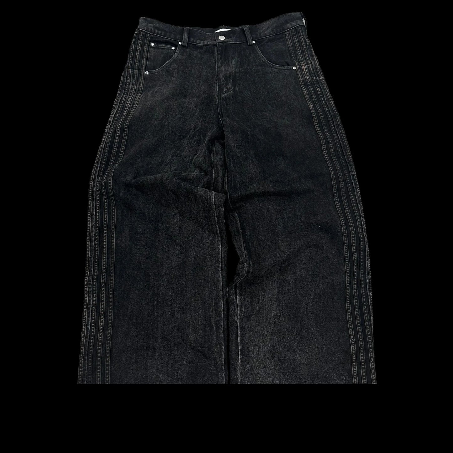 Y2K Baggy Jeans Harajuku vintage Striped Embroidered high quality Sweatpants men women Hip Hop Casual wide leg jeans streetwear