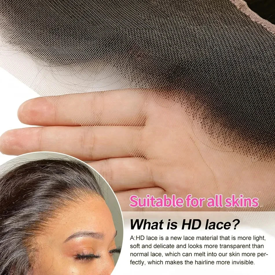 30 inch 7x6 100% glueless wigs human hair Brazilian Body Wave 13x6 hd transparent closure lace front wig human hair 250Density