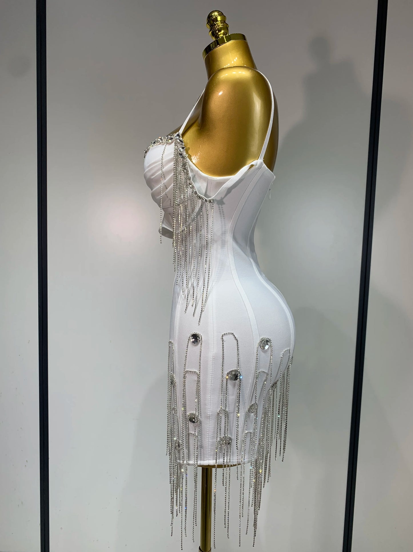 Women Sexy Backless Spaghetti Strap Bodycon Sleeveless Bandage Dress 2025 Elegant Prom Gown Club Evening Party Birthday Dresses