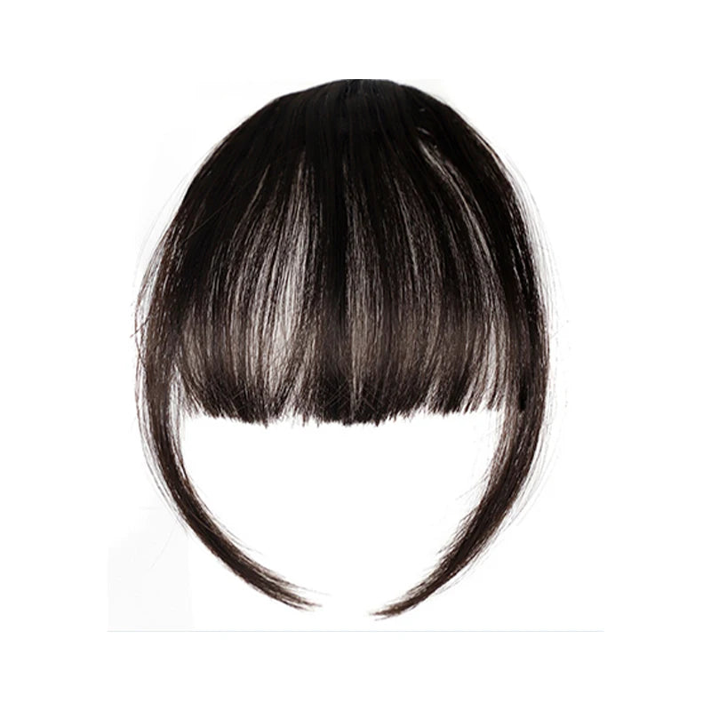 Synthetic Short Straight Clip In Fringe Bangs Black Air bangs Hair Extension Hair Bangs For Women False Bang Hairpiece