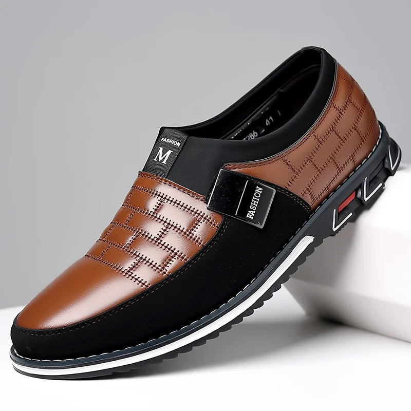 Men Business Casual Shoes Slip-on PU Leather Shoes Plus Size Formal Sneakers for Men Wedding Party Office Oxfords Dress Shoes