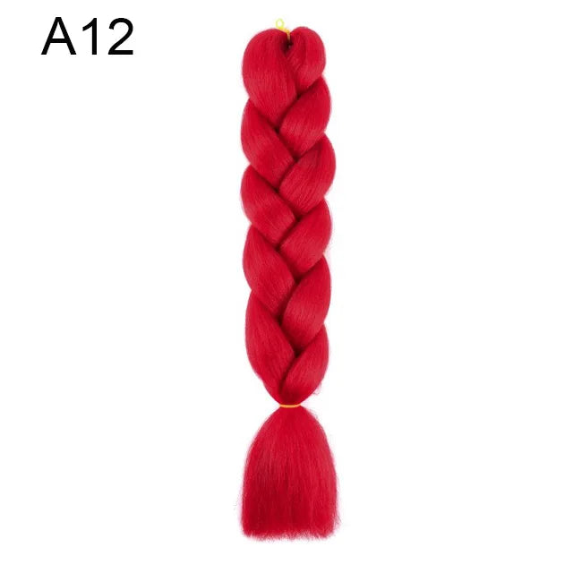 Synthetic Ombre Braiding Hair 24Inch 1Pack Pre Stretched Box Jumbo Colorful Crochet  Extensions for Women