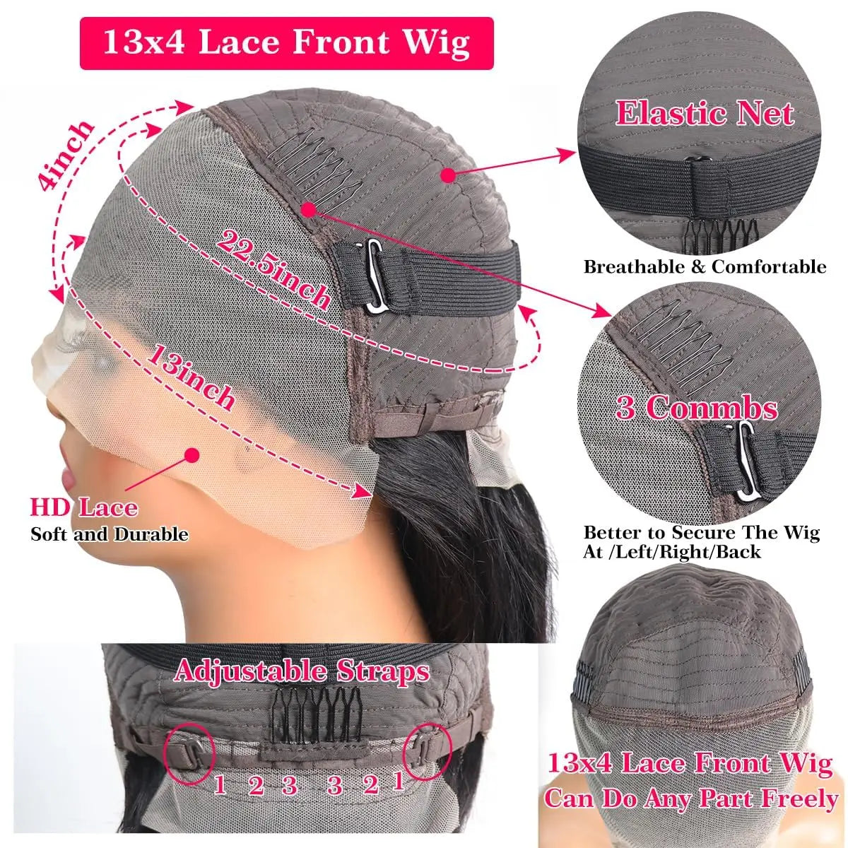 Bob Wig Human Hair 13X4 Lace Front Wig 180% Density Short Straight Frontal Bob Wig Transparent Lace Pre Plucked With Baby Hair