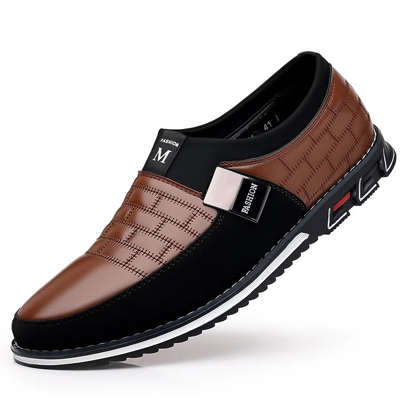 Men Business Casual Shoes Slip-on PU Leather Shoes Plus Size Formal Sneakers for Men Wedding Party Office Oxfords Dress Shoes