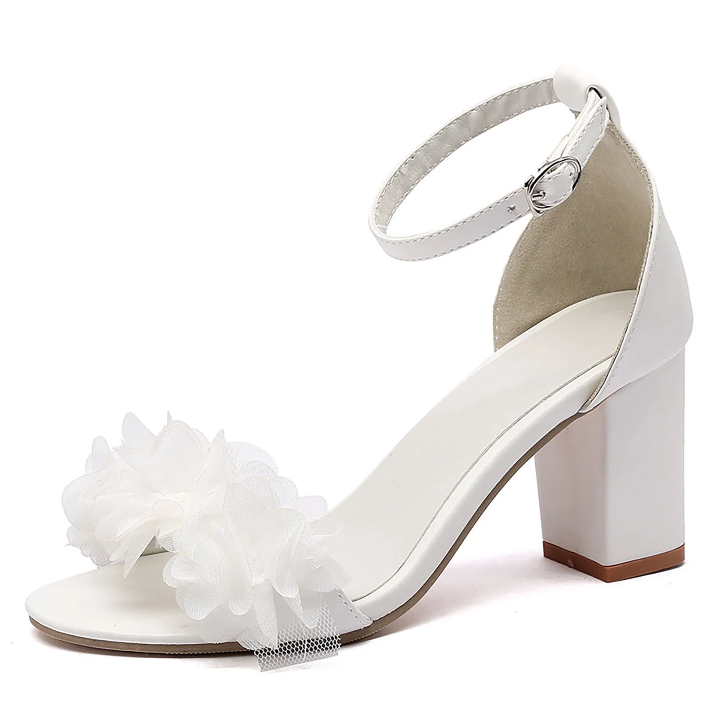 Flip Flop Sandals For Women Round Toe Summer New Thick Heel Sandals Women'S Roman Shoes Flower Open Toe Women'S Water Sandals