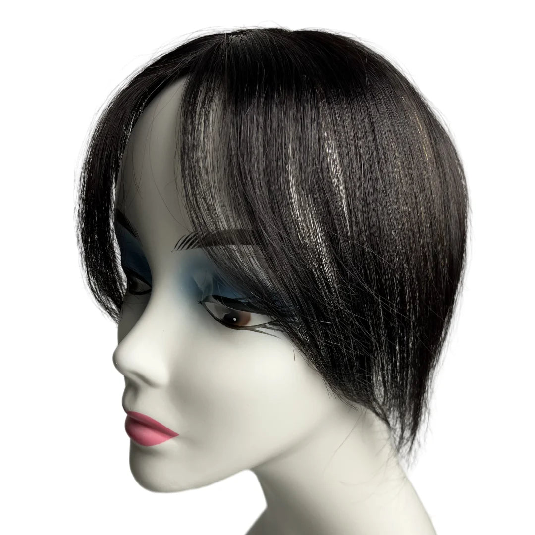 Natural Human Hair Bangs for Women 100% Real Human Hair Fringe Clips in Extensions Korean Side Bangs False Bangs