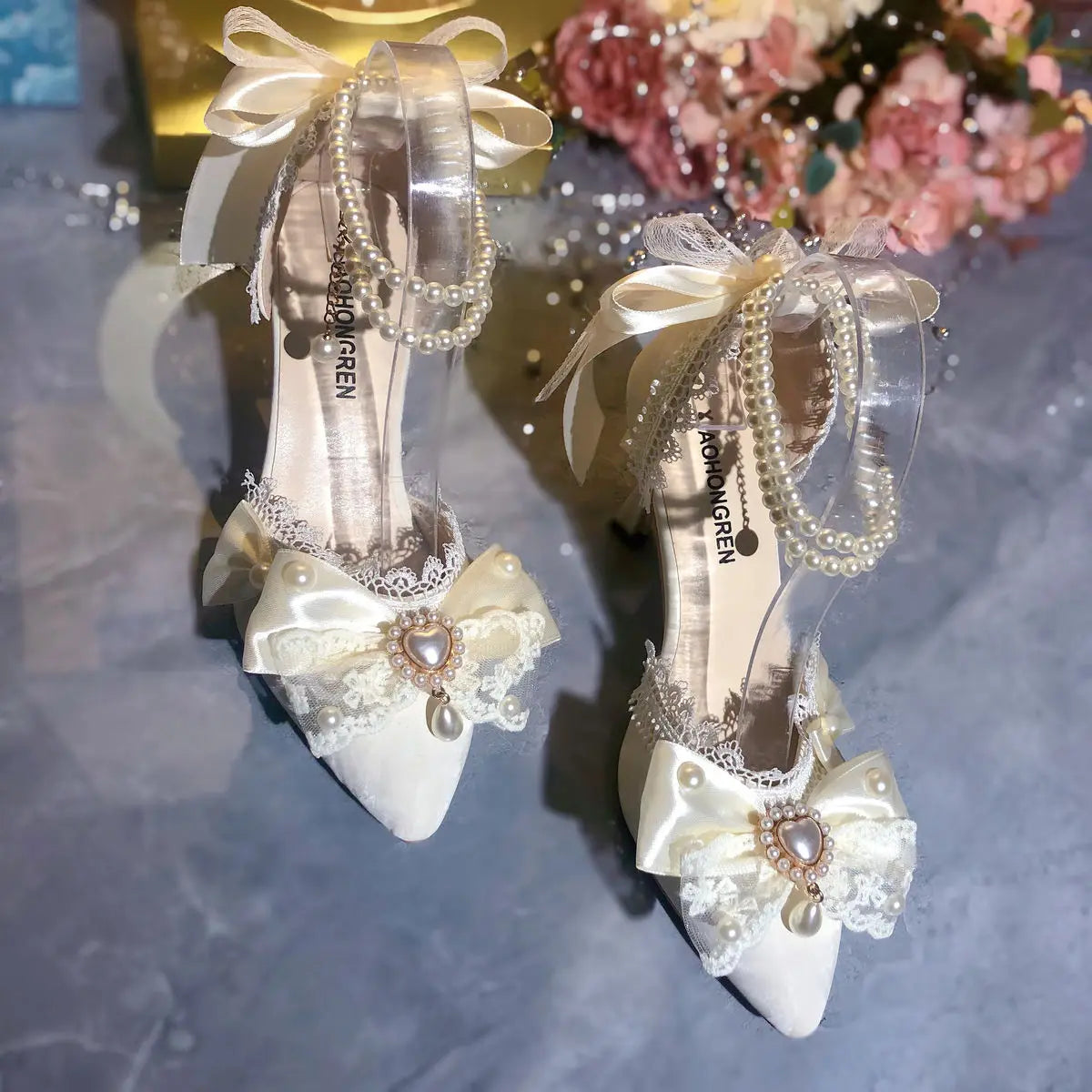 White Bridal Shoe Wedding Shoes for Women Luxury Designer Mary Jane Elegant Woman Heeled Shoes Designer Heels Y2k Style Shoes
