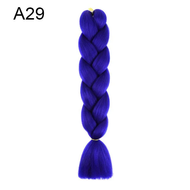 Synthetic Ombre Braiding Hair 24Inch 1Pack Pre Stretched Box Jumbo Colorful Crochet  Extensions for Women