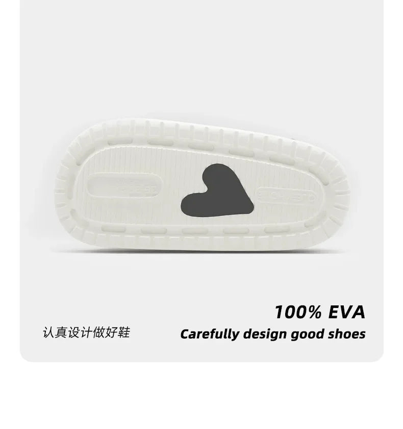 House Slipper Flip Flop Women Love Heart Platform Cloud Outdoor Indoor Summer Soft Sandal Slides Ladies Home Hotel Shoe Flat EVA