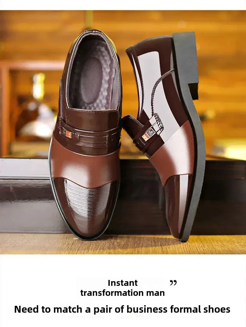 Luxury Men's Dress Shoes Elegant Mens Wedding Party High Quality Dress Shoes Social Man Dress Shoes Round Toe Office Men Loafers