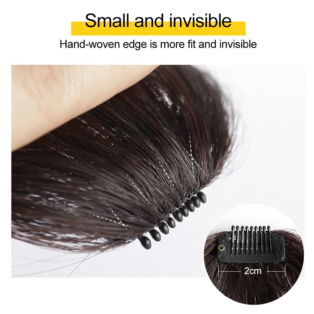 Fake Air Bangs Hair Clip-In Extension Synthetic Hair Fake Fringe Natural False Hairpiece Women Clip in Bangs Hair Styling Tools