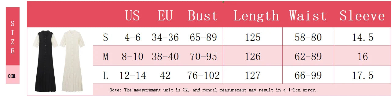 Elegant Knitted Patchwork Midi Dress Women's Short Sleeve High Waist Casual Single-Breasted Curvy Dresses Summer Black Apricot