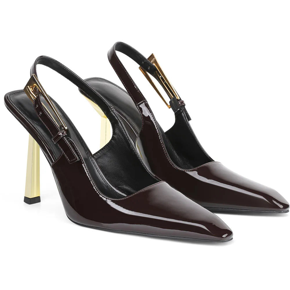 DoraTasia Sexy Pointed Toe Thin Heel High Ankle Buckle woman's Sandals Fashion Concise Solid Color Summer Party Ladies Shoes