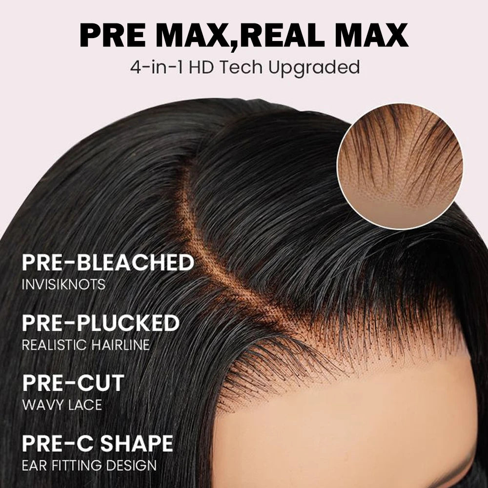 30 inch 7x6 100% glueless wigs human hair Brazilian Body Wave 13x6 hd transparent closure lace front wig human hair 250Density