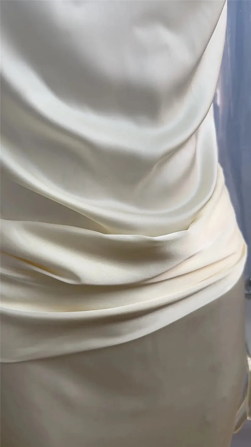 Mozision Satin Backless Sexy Maxi Dress For Women Elegant Rose Thigh High Split Beach Holiday Long Dress Gorgeous Club Gown