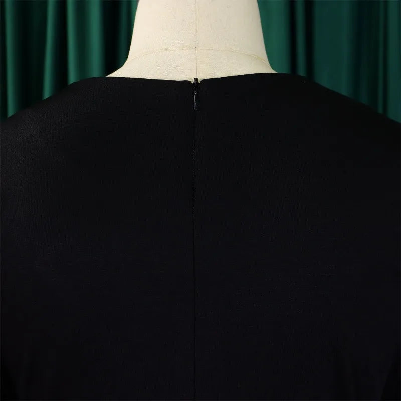 2025 Elegant Church Dresses for Women 3/4 Sleeve A Line With Waist Belt Classy Modest African Female Gowns Office Ladies Event