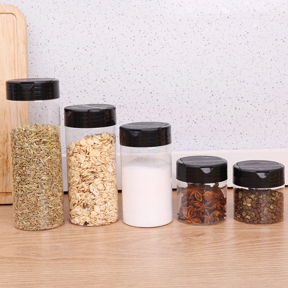 24-1PCS Transparent Seasoning Jars Reusable Large Empty Spice Condiment Storage Bottles Season Powder Containers Box For Kitchen