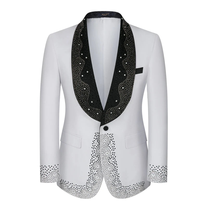 2024 High-grade Light Luxury Mens Suits Set 3 Pieces, Wedding Host Banquet Performance Party Blazer Dress with Pants Vest, S-3XL