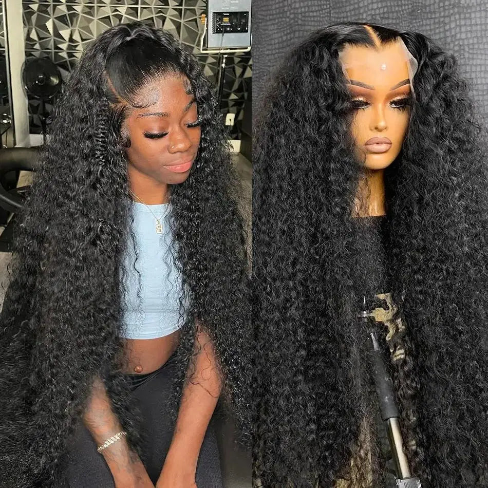 250 Density Brazilian 30 40 Inch Deep Wave 13x4 13x6 HD Lace Frontal Human Hair Wig 100% Curly Wigs Human Hair Ready to Wear