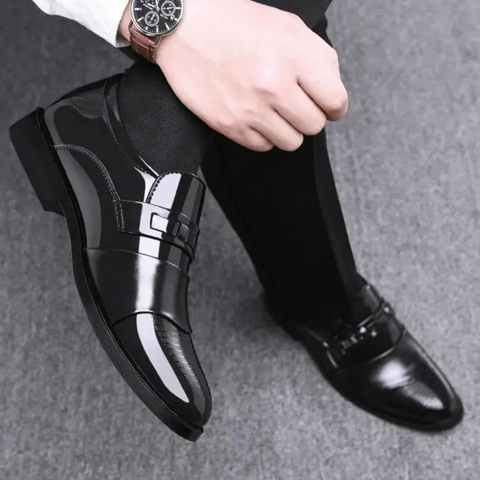 Luxury Men's Dress Shoes Elegant Mens Wedding Party High Quality Dress Shoes Social Man Dress Shoes Round Toe Office Men Loafers