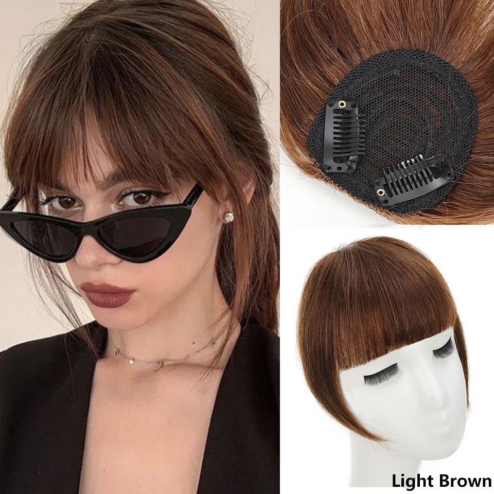 LUPU Synthetic Side Bangs Hair Extensions Clip In Side Bangs Fake Fringe Hairpiece High Temperature Black Blonde False Hair
