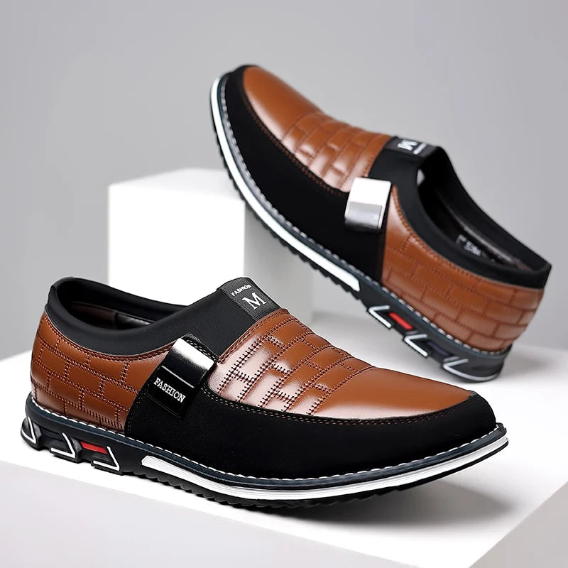 Men Business Casual Shoes Slip-on PU Leather Shoes Plus Size Formal Sneakers for Men Wedding Party Office Oxfords Dress Shoes