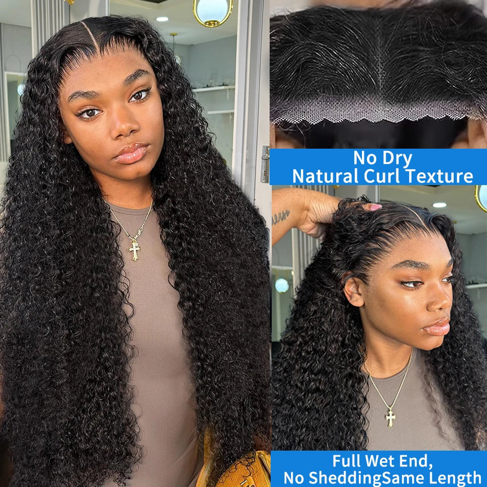 Xcurly Loose Deep Wave Glueless 5x5 Ready to Wear Lace Closure Wig 220% Pre Plucked Water Curly Transparent Human Hair Wigs