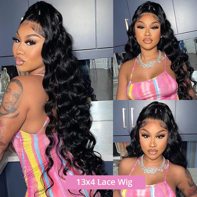 30 40 Inch Loose Deep Wave 13x6 HD Lace Frontal Human Hair Wig Transparent Curly 13x4 360 Human Hair Lace Front Wigs For Women