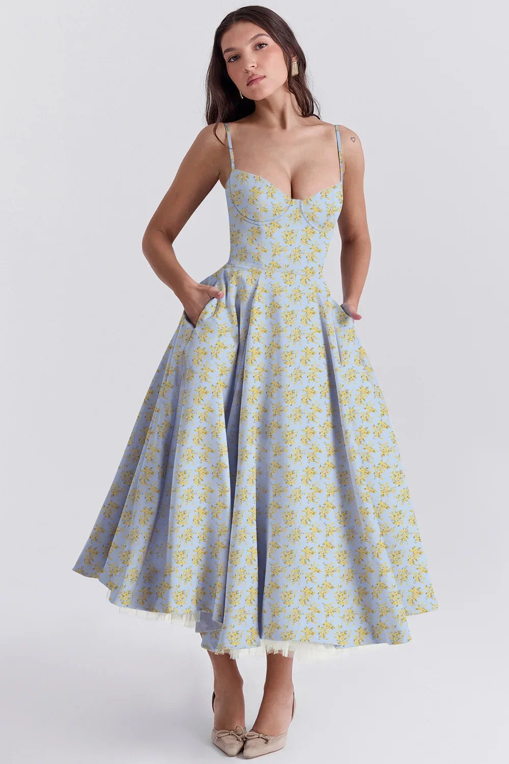 Women Elegant Temperament A-Line Long  European And American Dress Princess Dress 2025 New Arrival