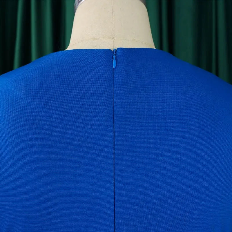 2025 Elegant Church Dresses for Women 3/4 Sleeve A Line With Waist Belt Classy Modest African Female Gowns Office Ladies Event