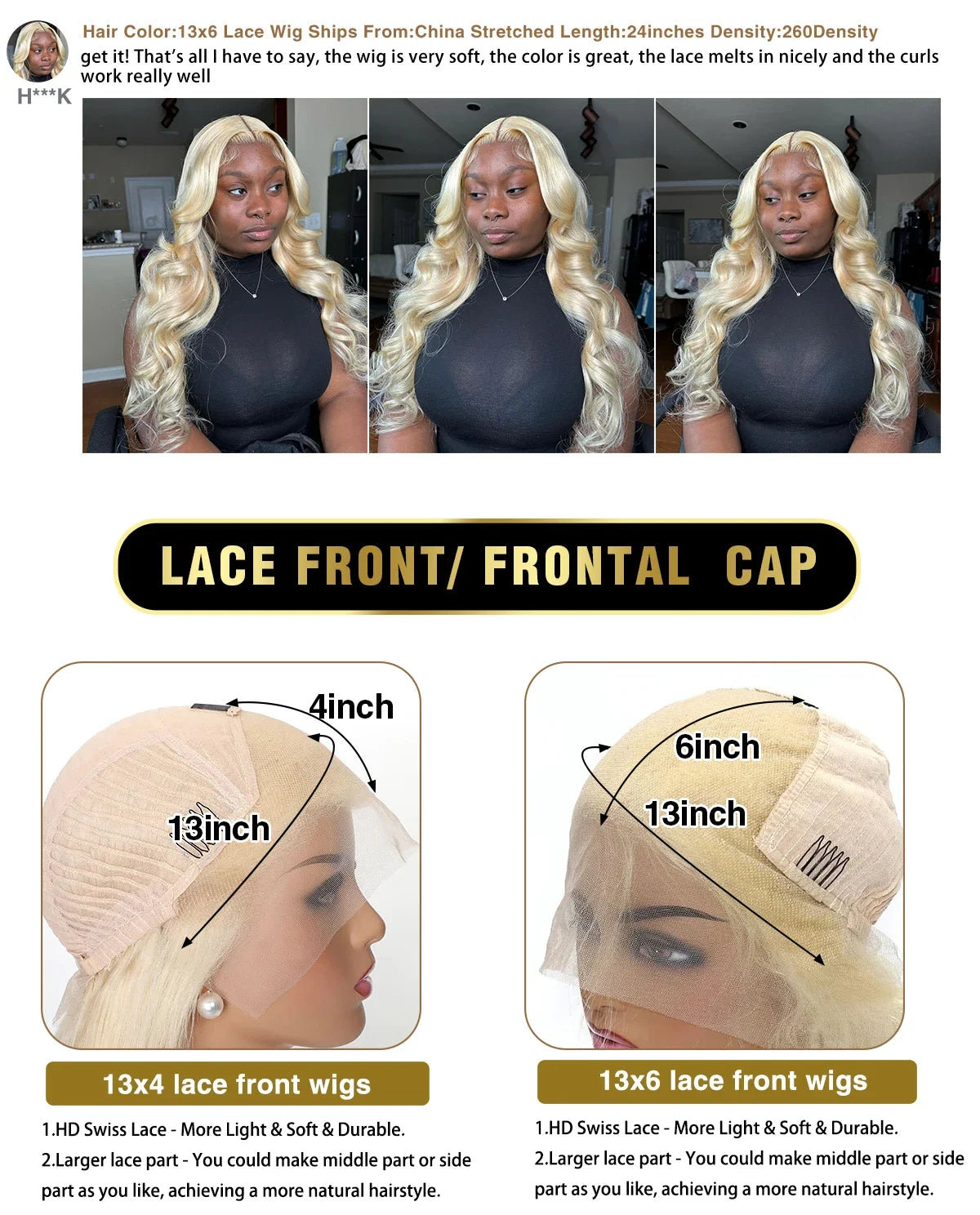 Body Wave 613 Hd Lace Frontal Wig 13x6 Human Hair Wigs 250 Density 13x4 Transparent Lace Honey Blonde Glueless Wigs For Women