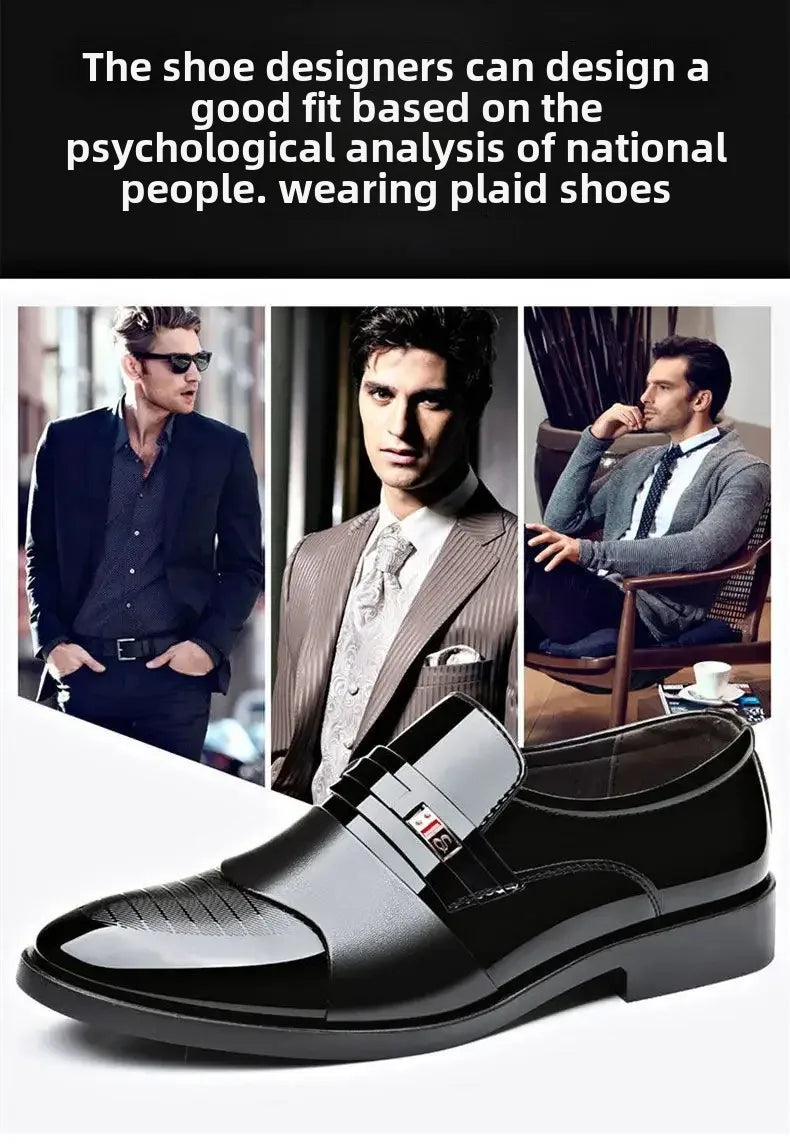 Luxury Men's Dress Shoes Elegant Mens Wedding Party High Quality Dress Shoes Social Man Dress Shoes Round Toe Office Men Loafers