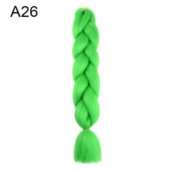 Synthetic Ombre Braiding Hair 24Inch 1Pack Pre Stretched Box Jumbo Colorful Crochet  Extensions for Women