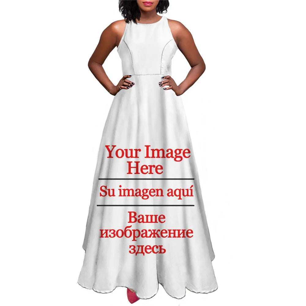 Haiti Flag Print Luxury Designer Women Summer Spring Maxi Dress Ladies Sexy Sundress Casual Sleeveless Long Woman Dresses Mujer