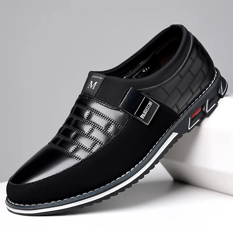 Men Business Casual Shoes Slip-on PU Leather Shoes Plus Size Formal Sneakers for Men Wedding Party Office Oxfords Dress Shoes