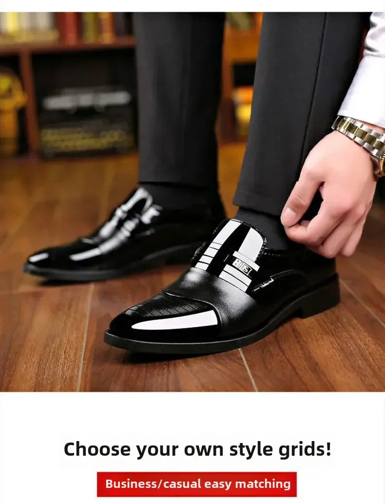 Luxury Men's Dress Shoes Elegant Mens Wedding Party High Quality Dress Shoes Social Man Dress Shoes Round Toe Office Men Loafers